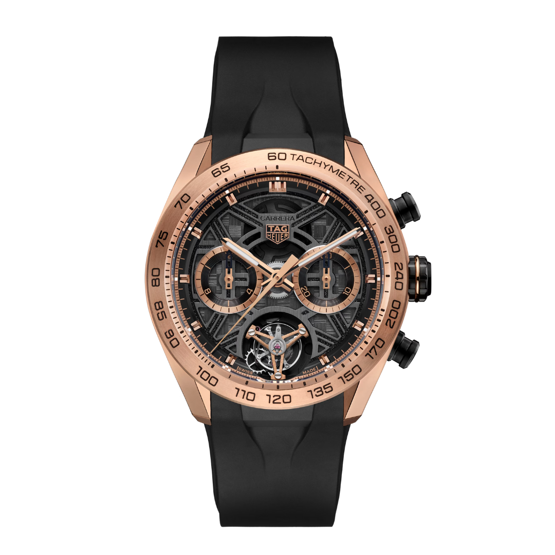 Classic Racing Skeleton Tourbillon – Rose Gold & Black