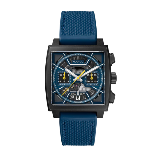 Monaco Square Skeleton Chrono – Blue Dial | Automatic