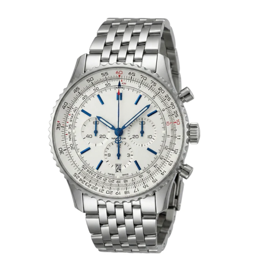 Aviation Chrono Classic – Silver Dial | Stainless Steel Bracelet