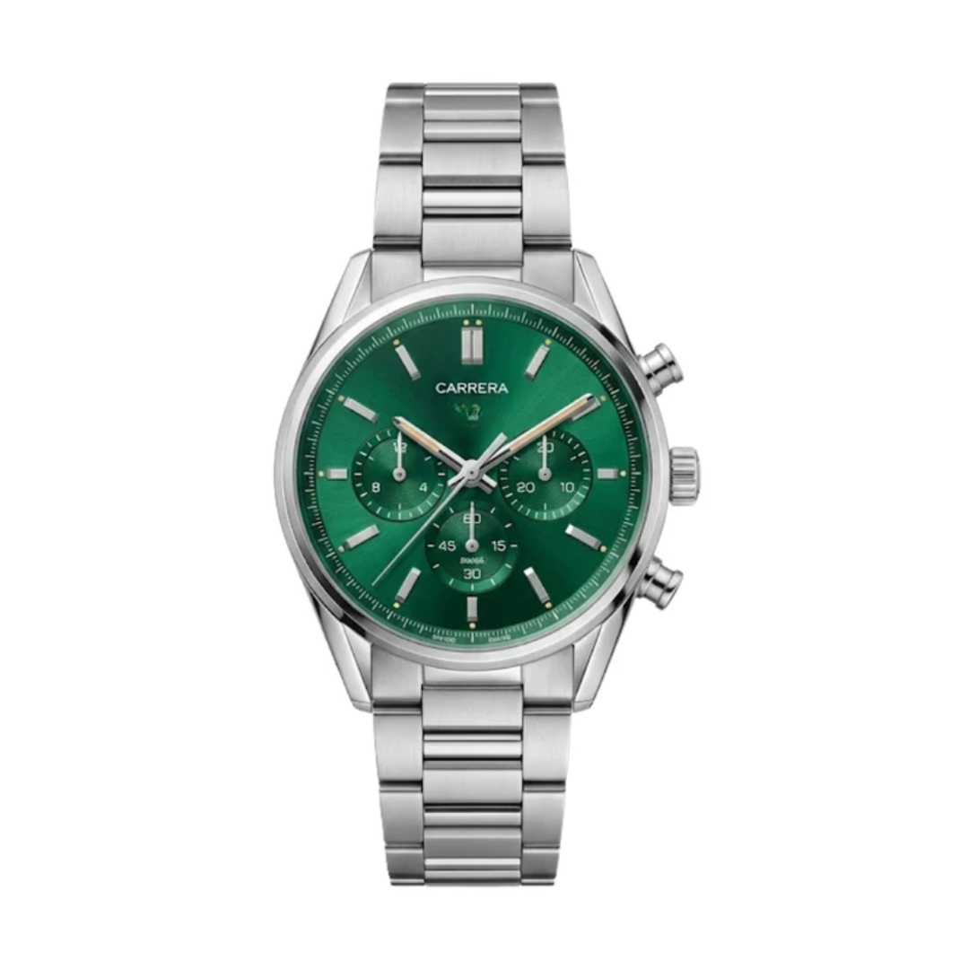 Classic Racing Chrono – Emerald Green Dial | Stainless Steel Bracelet