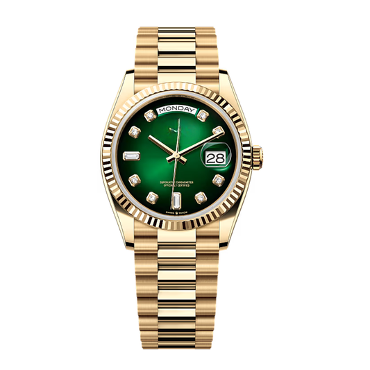 Executive Calendar 36 – Green Dial | Yellow Gold Edition